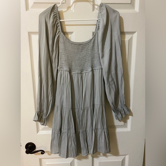 Light Gray Long Sleeve Dress - Picture 1 of 2